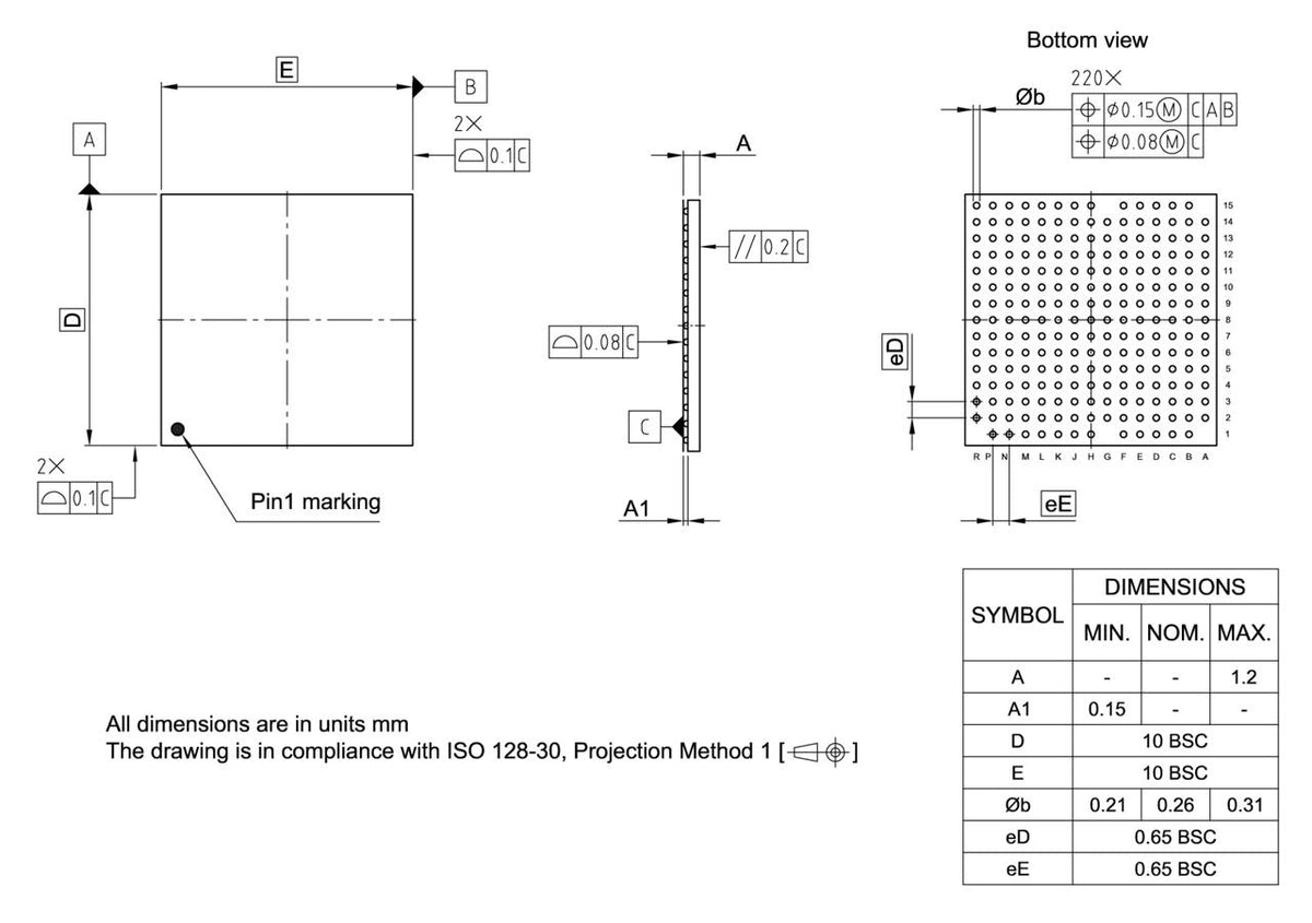 VFBGA-220 standard package reference