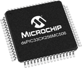 dsPIC33CK256MC506-E/PT official Microchip 64TQFP package image