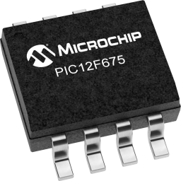 PIC12F675-I/SN official Microchip exact MPN SOIC 8-pin package image