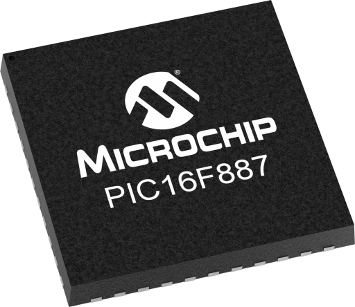 PIC16F887-I/PT Microchip official 44-lead TQFP product image