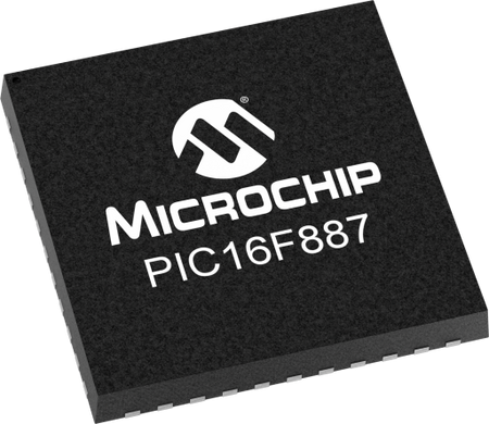 PIC16F887-I/PT Microchip official 44-lead TQFP product image