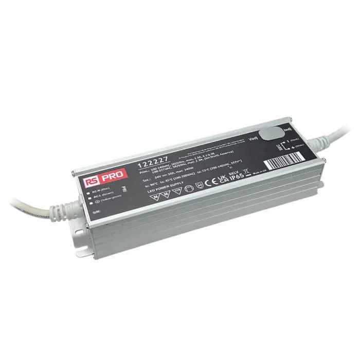 RS PRO 122227 24V 10A 90–305 VAC LED driver product image