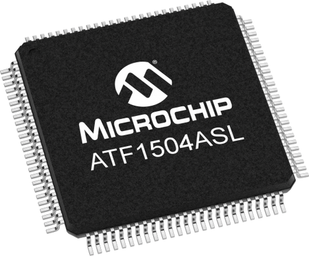ATF1504ASL-25AU44 official Microchip 44-lead QFP package image