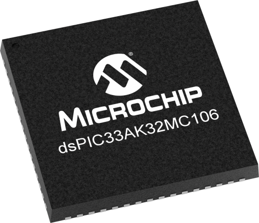 dsPIC33AK32MC106-I/PT official Microchip 64-pin TQFP product image