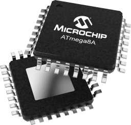 ATMEGA8A-AU official Microchip exact MPN TQFP 32-pin package image