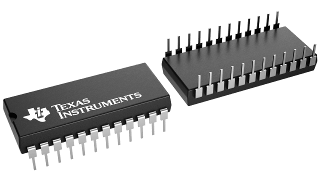 TIBPAL20R8-5CNT official Texas Instruments PDIP-24 package render