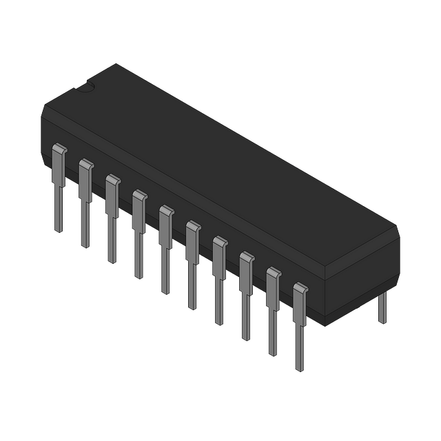 CD74HCT241E 20-pin narrow-body plastic DIP, 2.54mm pitch, 0.3in rows package