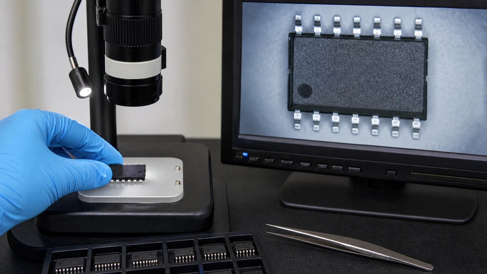 Representatieve nauwkeurige beoordeling van elektronische componentmarkeringen en pakketidentiteit